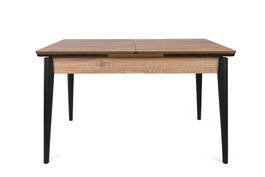 Hanah Home Mesa de Comedor Extensible Sigma - 991 Nogal y Negro